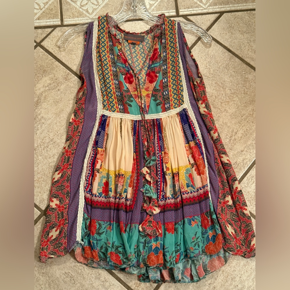 Colorful Bohemian Patchwork Blouse
